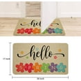 thumbnail image 5 of Spring Welcome Mat Spring Door Mat Spring Flower Doormat - Hello Spring Floral Door Mat Indoor Outdoor Non-Slip Doormat Home Entryway Farmhouse Decor, 30"x17", 5 of 6