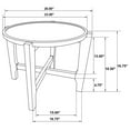 thumbnail image 2 of Pemberly Row Transitional Round Solid Wood End Table in Dark Brown, 2 of 7