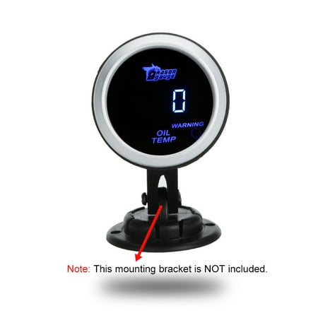 - Douself Digital Oil Temp Temperature Meter Gauge with Sensor for Auto Car 52mm 2in LCD 40~150 Celsius Degree Warning Light Silver