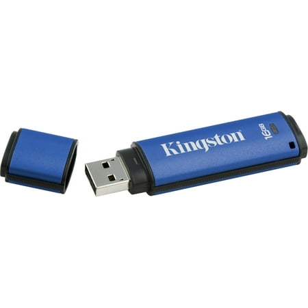 Kingston Data Traveler AES Encrypted Vault Privacy 16GB 256Bit USB 3.0 Flash Drive - (Best Encrypted Usb Flash Drive)