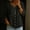 Black, variant on Women's Ruff Neck Tops Button Down Long Sleeve Shirts Dressy Elegant Loose Fit Casual office Blouse Yellow