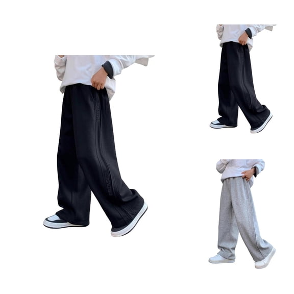 Boys Pants Relaxed Fit Sweatpants With Elastic Waist Straight Leg Joggers for Casual Daily and School Wear Outdoor Activity