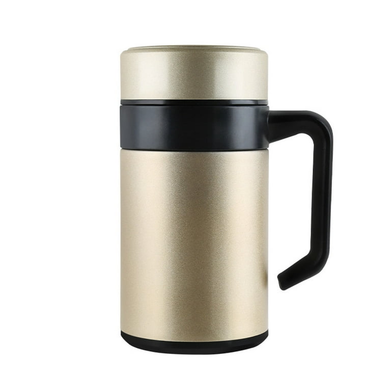 Jaspee 400ml Stainless Steel Coffee Mugs Leak-Proof Thermos Insulation Water  Bottle Cups Vacuum Flask Drinkware With Handle Lid Tea Mug For Office  Travel 