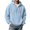 wei163-Light Blue, variant on IWRICH Men's Hoodies Pullover Quarter Zip Casual Long Sleeve Drawstring Waffle Knit Hooded Sweatshirt with Pocket Yellow2 XS