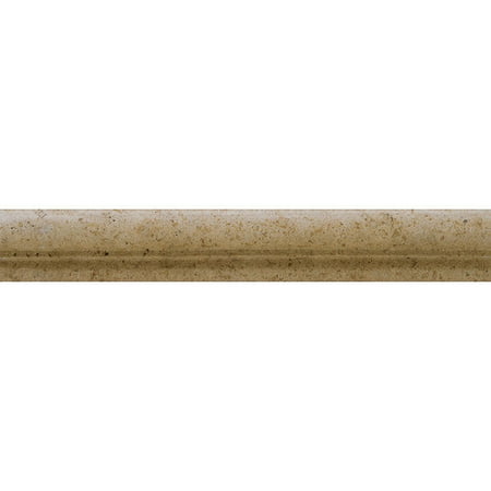 Emser Tile Natural Stone 12'' x 2'' Tumbled Travertine Mini OG in Mocha