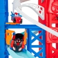thumbnail image 5 of Marvel Spidey and His Amazing Friends Construction Zone Chaos Track Set - 2-Foot High Dual Race Track with Zip Line, Play Zones, and Exclusive Vehicles, 5 of 9