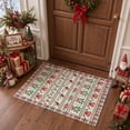 thumbnail image 3 of KUETH 2'x5' Christmas Machine Washable Runner Rug, Non-Slip Rugs for Kitchen, Hallway and Entryway, Beige, 3 of 8