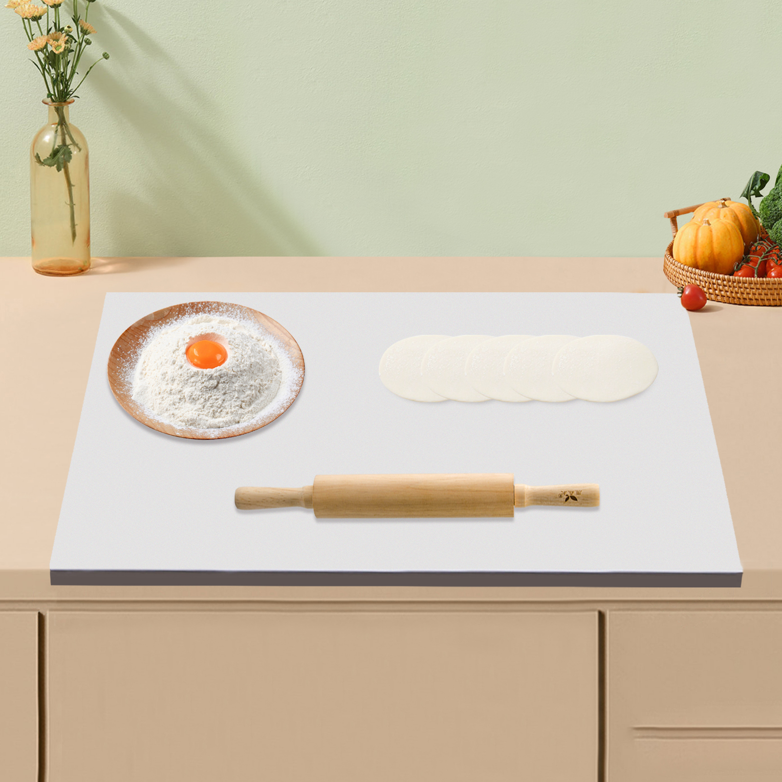 Large Cutting Boards, Stainless Steel Cutting Board Kitchen, Non-Slip “L” Shape Pastry Board, Cutting Mats, Stainless Steel Chopping Board, Metal Cutting Board (Size: 60X40cm)