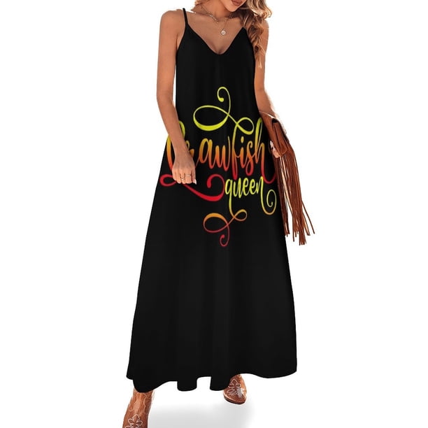 Vestido sin mangas Crawfish Queen, vestido de lujo, vestido de verano