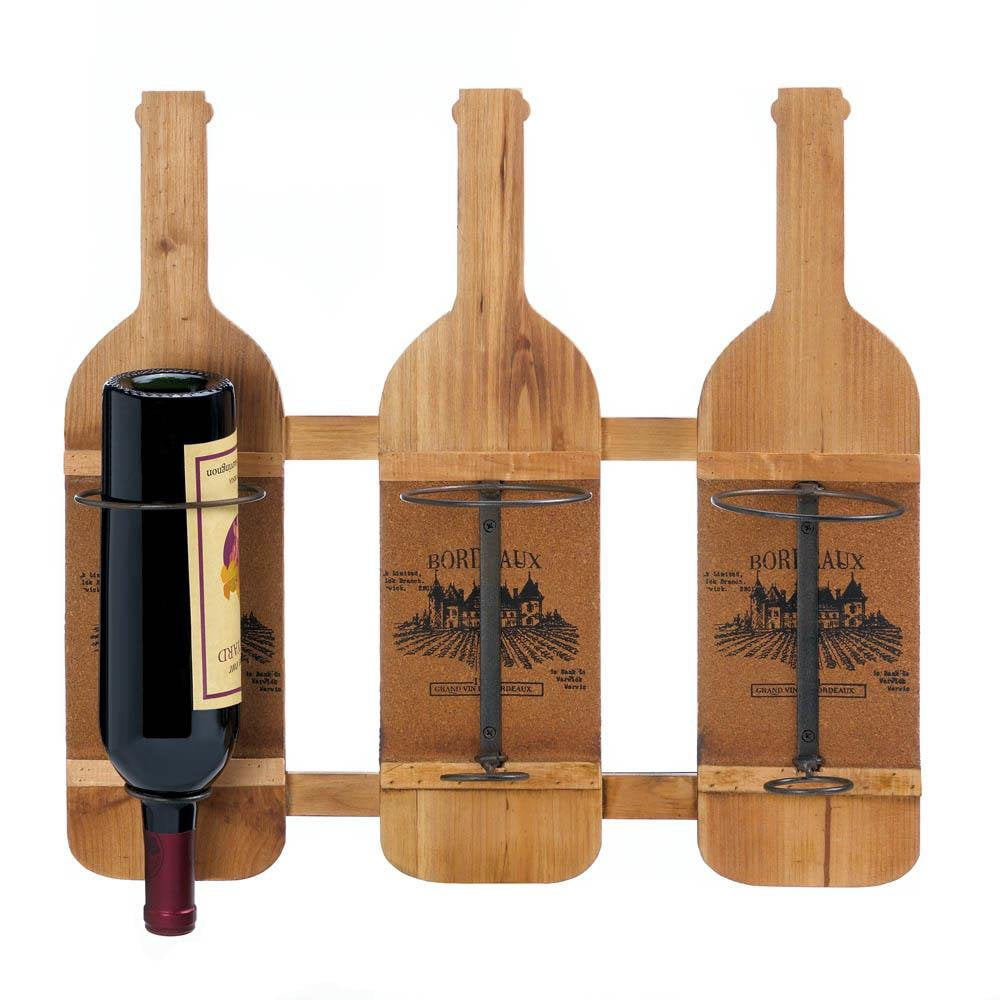 Wine Rack For Wall, Wood Display Decorative Hanging Wine Rack Wall Shelf