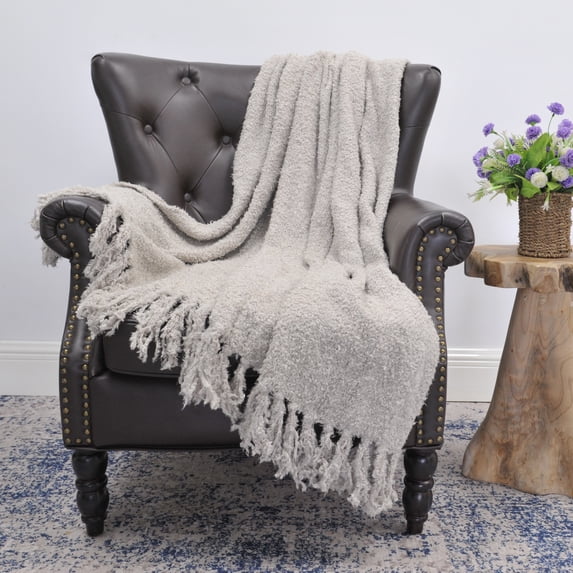 Home Soft Things Fluffy Throw - String - 50" x 60"