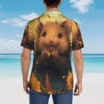 thumbnail image 5 of Haiem Cute Sunflower Guinea Pig Printed Hawaiian Shirt for Men - Men’s Casual Beach Summer Shirts - Stretch Fabric with Modern Fit-X-Large, 5 of 7