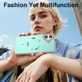 thumbnail image 6 of Designed for iPhone 16 Plus Magnetic Phone Case,Compatible with Mag-Safe,Anti-Scratch PU Leather Bumper,Shockproof Elegant Electroplated Rugged Ultra Slim Thin Phone Case,Green, 6 of 7
