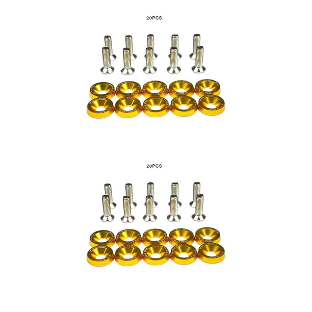 Sidaley Nuevo tornillo de arandela de coche colorido arandela cóncava tornillo motor Kit de vestir No.01 2piezas