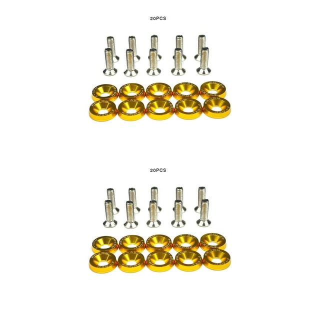 Scienceny 10 Uds para M6 JDM motor de parachoques de coche tornillos cóncavos sujetadores modificados arandela accesorios de piezas de automóviles No.01 2piezas Scienceny CBP142975