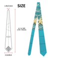 thumbnail image 3 of Gaeub Seashells And Fishing Net On Blue Wooden Table Men's Classic Woven Jacquard Necktie Perfect for Weddings & Parties, 3 of 7