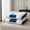 Blue white, variant on Two adjustable ergonomic massage neck pillows with detachable zipper covers use breathable fabric to ease neck and shoulder discomfort all year long.(gray white)
