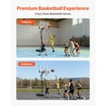 thumbnail image 2 of KFFKFF Support de Basketball Portable, Panier de Basketball et But à Hauteur Réglable de 5,25 à 10 Pi, Panier de Basketball Portable avec Panneau Arrière en PC de 48 Pouces et Roues, 2 of 9
