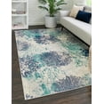thumbnail image 2 of Unique Loom Ariel Collection Area Rug - Coral (5' 3" x 8' Rectangle Blue/Green), 2 of 8