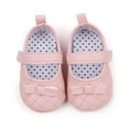 thumbnail image 4 of nvzhuang Baby Girl Dress Shoes Bowknot Mary Jane Flats Quilted Crib Shoes with Non-Slip Rubber Sole, 4 of 9