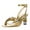 Gold, variant on FSJ Women Strappy Crystal Block Heels with Rhinestones Ankle Strap Pumps Almond Open Toe Sandals Noble Party Shoes Size 8 Black