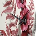 thumbnail image 5 of Designart "Ferns Ruby quintessence II" Floral Oversized Wall Clock, 5 of 5