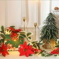 thumbnail image 4 of Descuentos Especiales en Línea, Guirnalda de luces LED para decoración navideña, hojas de ratán verde azafrán, bayas de ratán, ratán navideño, decoración de ratán artificial para interiores Akmoler, 4 of 9