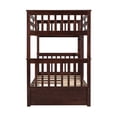 thumbnail image 5 of Harper & Bright Designs Twin Over Twin Bunk Bed with Two Storage Drawers, Solid Wood Twin Size Loft Bed with Guardrail and Removable Ladder, Can be Converted Into 2 Separate Beds, 5 of 8