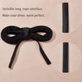 thumbnail image 4 of Cordón ajustable negro de 137,8 pulgadas para vestido de novia con espalda de velcro, ideal para reemplazar la cremallera o los botones., 4 of 9