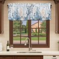 thumbnail image 6 of Ocean Blue Coral Curtain Valances for Windows, Kitchen Valance Window Treatments Panel 2 Pack, Summer Coastal Starfish Flower Rod Pocket Short Curtains for Bathroom Bedroom 60 x 18 Inch, 6 of 8