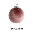 thumbnail image 2 of HengDidi Single Luxury Velvet Flocked Christmas Ornament Ball 3.15-Inch - Sparkling Decor for Holiday Trees and Seasonal Home Celebration Displays, 2 of 6