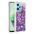 thumbnail image 2 of Funda para Xiaomi Redmi Note 12 4G con Brillo Líquido Flotante, Purpurina, Parachoques y Anillo Giratorio Soporte, 2 of 5