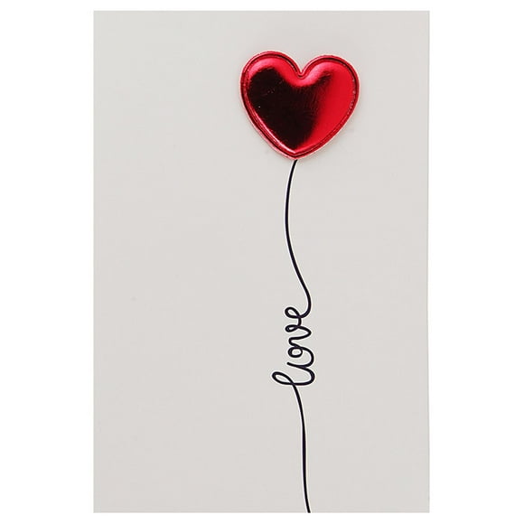 Simple Heart Greeting Card Diy Handwritten Card Folding 3d Valentine's Day Postcard Creative Gift