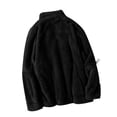 thumbnail image 4 of WREESH Femmes Décontracté Fermeture Éclair Solide Hiver Allongé Peluche Manches Longues Extérieur, 4 of 8