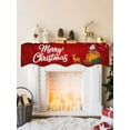thumbnail image 2 of Merry Christmas Mantel Scarf Fireplace Decorations for Living Room, Xmas Santa Elk Winter Gifts Snowflake Fireplace Mantel Scarf Cover Runner for Halloween/Thanksgiving/Christmas Decor 90"x17", 2 of 6