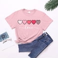 thumbnail image 2 of Tiweut Valentine Shirts For Womens Teacher Graphic Tees Valentines Day Clothes Heart Valentine'S Tops Plus Size Tee Tshirt,A-Light Pink,S, 2 of 3