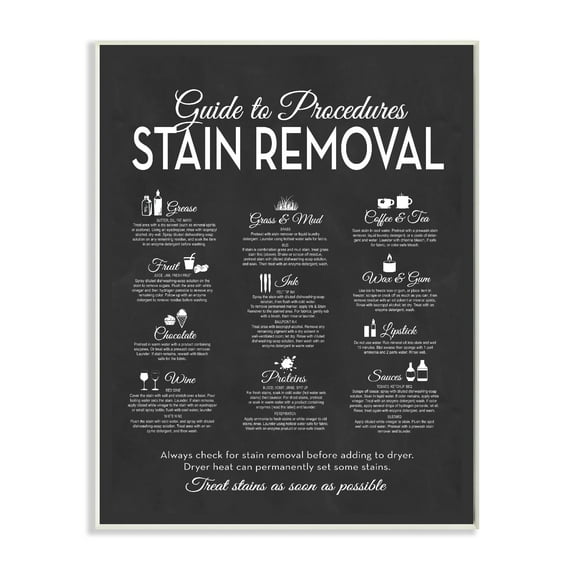 Stupell 'The Guide to Stain Removal' Wall Art Plaque