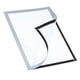 thumbnail image 4 of Soporte de señal magnético Uxcell A4, paquete de 2, marco de exhibición magnético autoadhesivo, marco de imagen de doble cara esmerilado para ventana, pared, oficina, refrigerador, plateado, 4 of 7