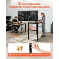 thumbnail image 4 of VEVOR Établi Réglable, Capacité de 1500 Lb, Établi avec Dessus en Bois de Chêne 48 x 24 Pouces avec Réglage de Hauteur de 26,3 à 40,2 Pouces, Table de Travail en Bois Dur Robuste, 4 of 9