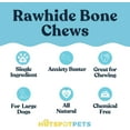 thumbnail image 2 of HotSpot Pets Rawhide Dog Bones - Great for Dog Chews, Promotes Hygiene and Healthy Gums, 8-9 Inch, Large, 5 Pack, 2 of 7