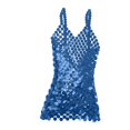thumbnail image 4 of Vestido de tirantes de espagueti con lentejuelas para mujer, vestido interior ajustado con vendaje, espalda abierta, vestido ceñido al cuerpo con Azul BLESIY Vestido con cuello en V, 4 of 7