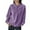 Purple, variant on APEXFWDT Women's Polar Fleece Sweatshirt Button-Collar Raglan Sleeve Pullover Solid Color Warm Long Sleeve Casual Top for Fall Winter