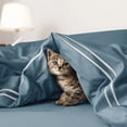 thumbnail image 3 of Subrtex 3-Piece 1600 Thread Count Duvet Cover and Pillowcases Super Soft Microfiber Bed Sheet Set (Full/Queen, Blue), 3 of 10