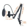 thumbnail image 2 of KFFKFF USB Mic, 192kHz/24-bit, Pro Condenser Mic Set, Includes Boom Arm, Pop Filter, Shock Mount, Mute Button, Headphone Jack, Ideal for Podcasts, Gaming, Singing, Streaming, 2 of 9