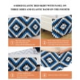 thumbnail image 6 of Aztec Southwest Bed Skirt King Size 16 Inch Drop, Vintage Abstract Blue Black Geometric Rustic Wrap Around Dust Ruffle Bedskirts, Wrinkle & Fade Resistant Easy Fit Bedskirt with Adjustable Elastic, 6 of 8