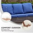 thumbnail image 4 of Vcatnet Direct 5 Pieces Outdoor Patio Furniture Sectional Sofa All-weather Conversation Set with Coffee Table for Garden,Poolside,Navy blue, 4 of 7