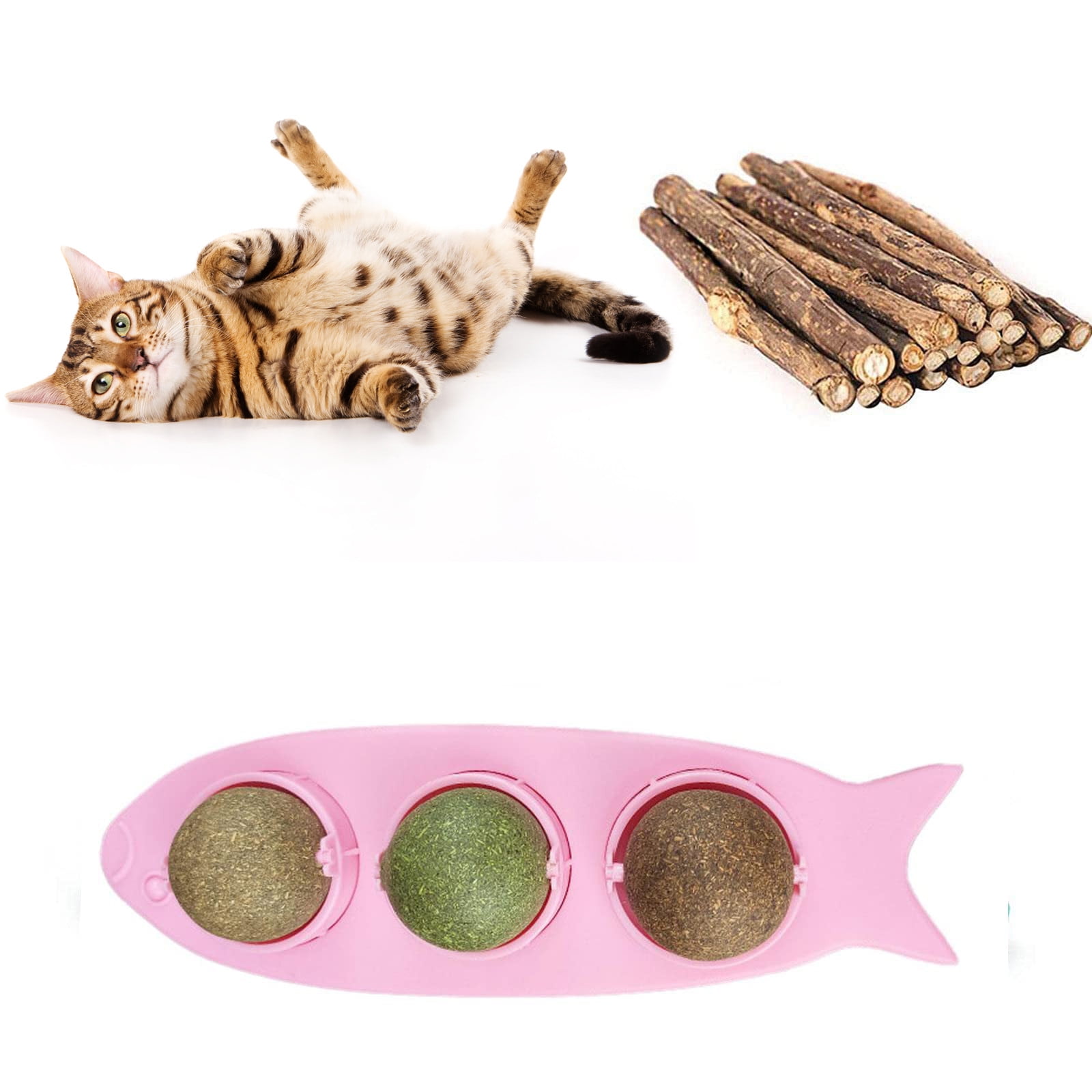 Ktyne Catnip Wall Ball, Cat Catnip Wall Toy, Catnip Licking Ball