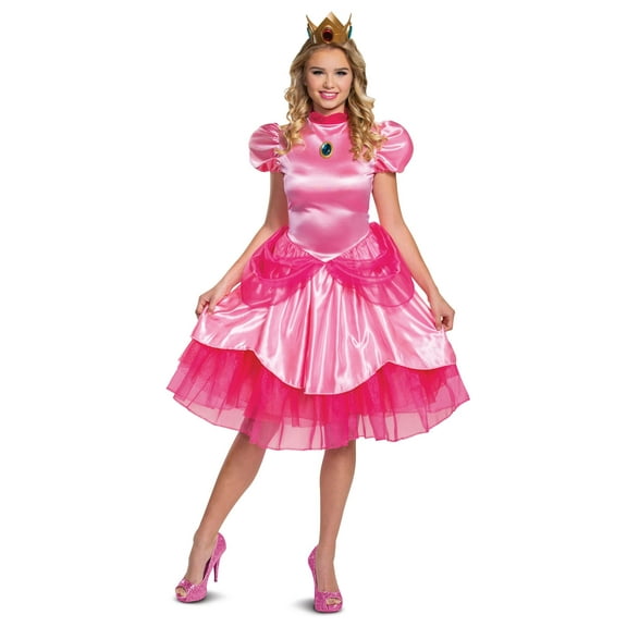 Women's Super Mario Deluxe Princess Peach Costume