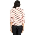 thumbnail image 6 of Moa Collection Women's Fitted Waist Length Jacket Open Front Draped Neck Ruched Sleeves, 6 of 6