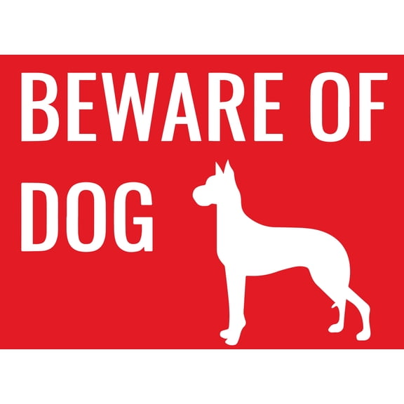 Beware of Dog - 18X24" Yard Sign with Stake - Fast Free Shipping!
